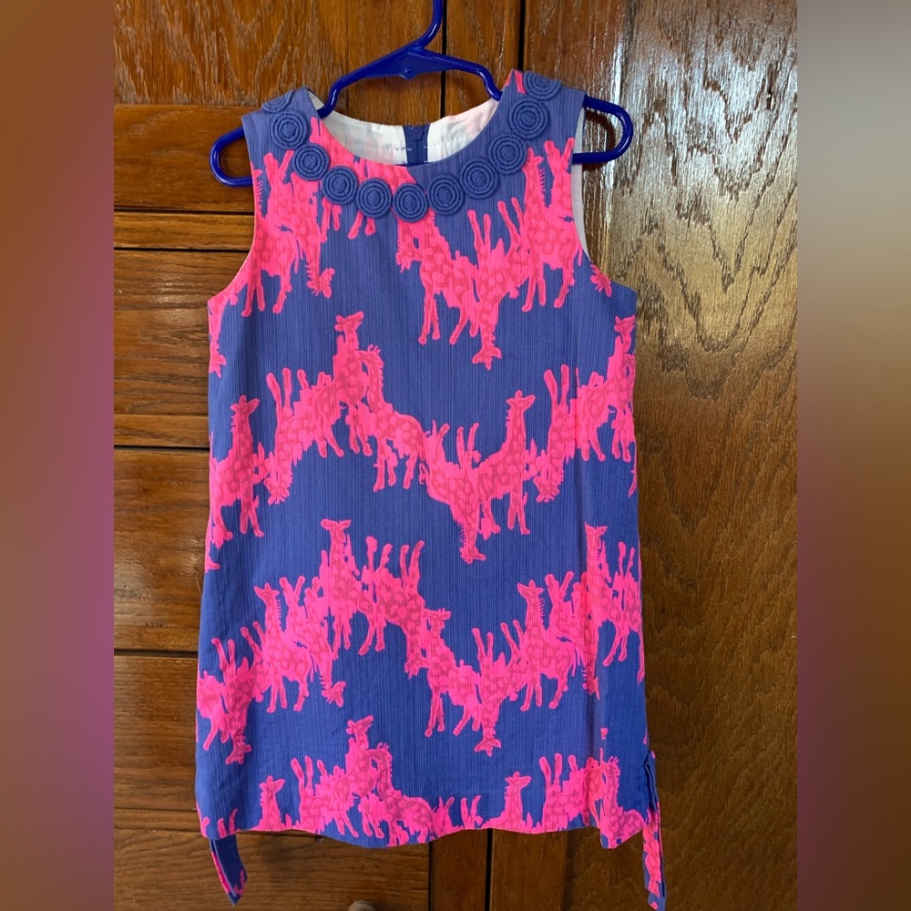 Girls Lilly Pulitzer Dress Size 5 Giraffes Excellent